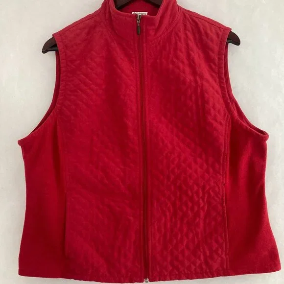 Columbia Womens Vest Size XL Quilted Fleece Sleeveless Full Zip Hiking Outdoor - Picture 2 of 9